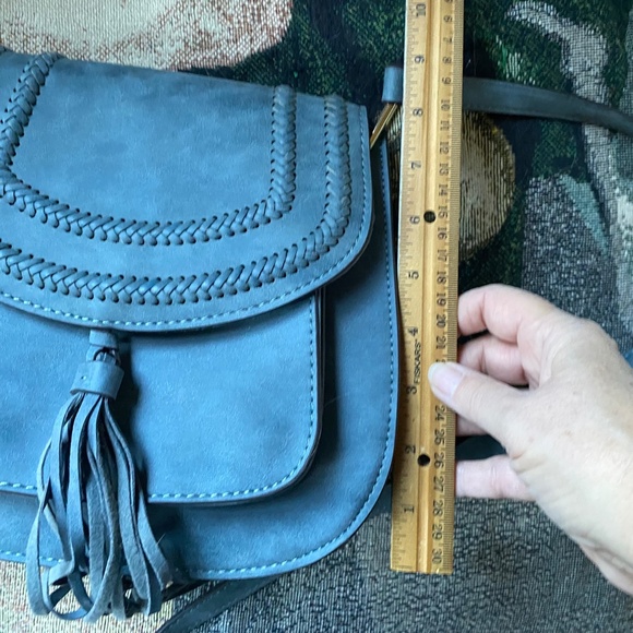 Blue Franco Sarto Saddle Bag - Picture 10 of 13